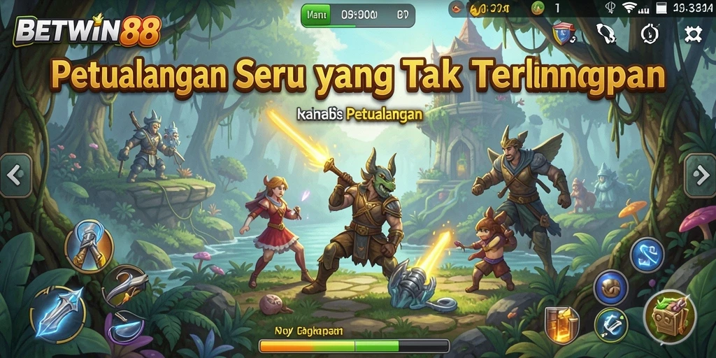 Antarmuka permainan BETWIN88 yang menawan dalam petualangan.
