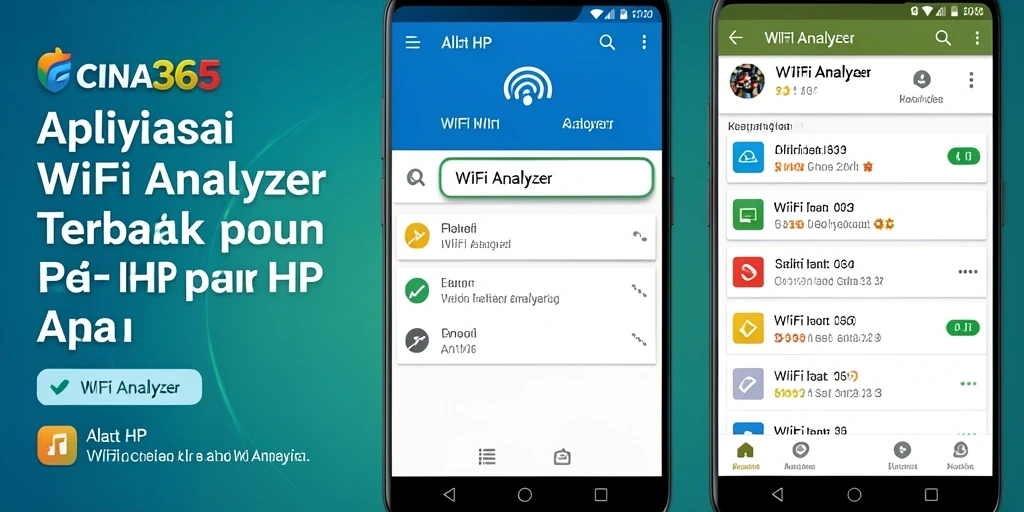Antarmuka CINA365 yang intuitif untuk analisis jaringan WiFi.