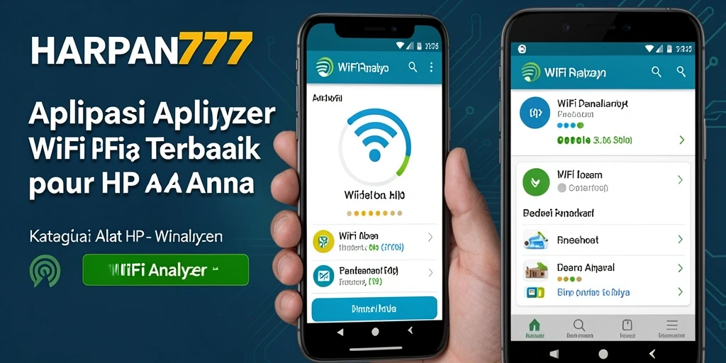 Screenshot utama HARAPAN777 menampilkan antarmuka analisis WiFi yang informatif.
