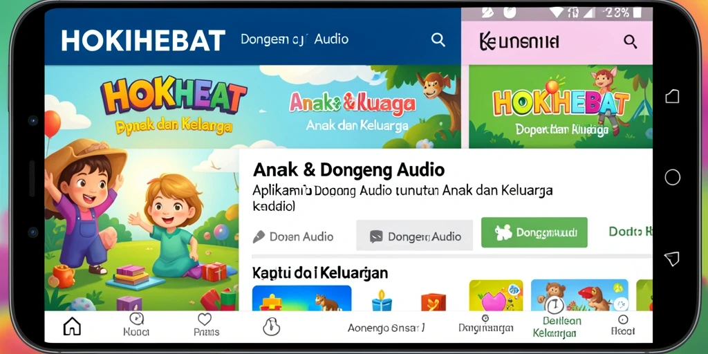 Antarmuka HOKIHEBAT yang ramah pengguna untuk Dongeng Audio.