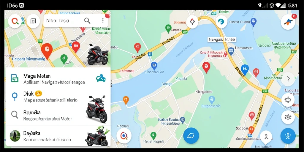 Tampilan antarmuka aplikasi ID66 dengan fitur navigasi motor.