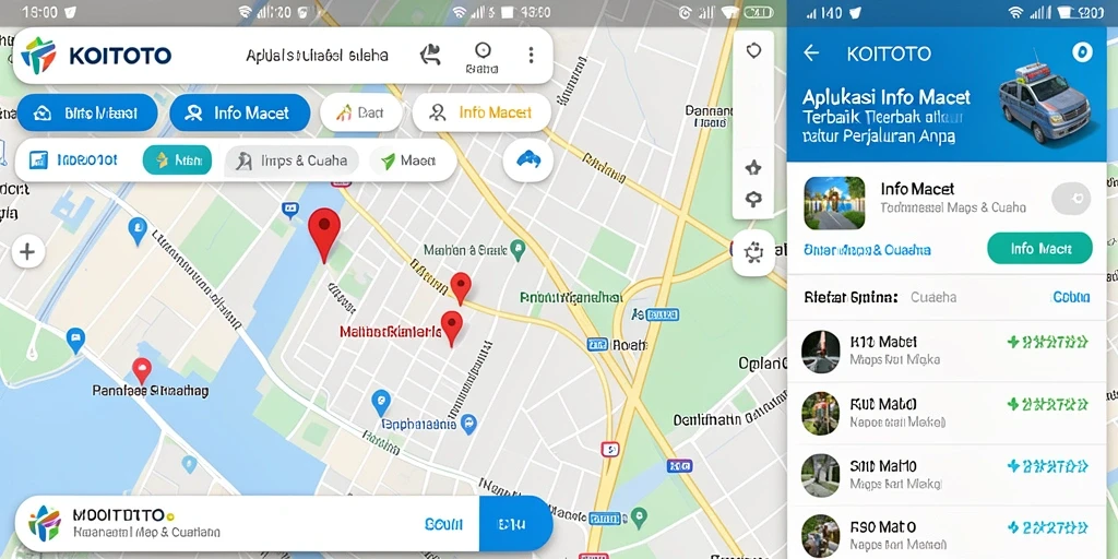Tampilan antarmuka KOITOTO yang informatif dan intuitif untuk info macet.