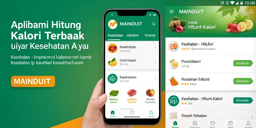 Antarmuka MAINDUIT yang menampilkan fitur Hitung Kalori.