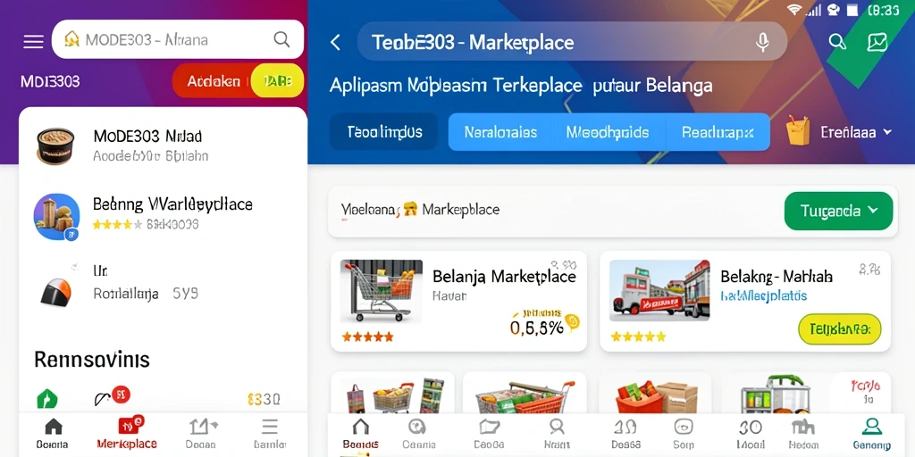 Tampilan antarmuka aplikasi MODE303 yang menarik dan fungsional.