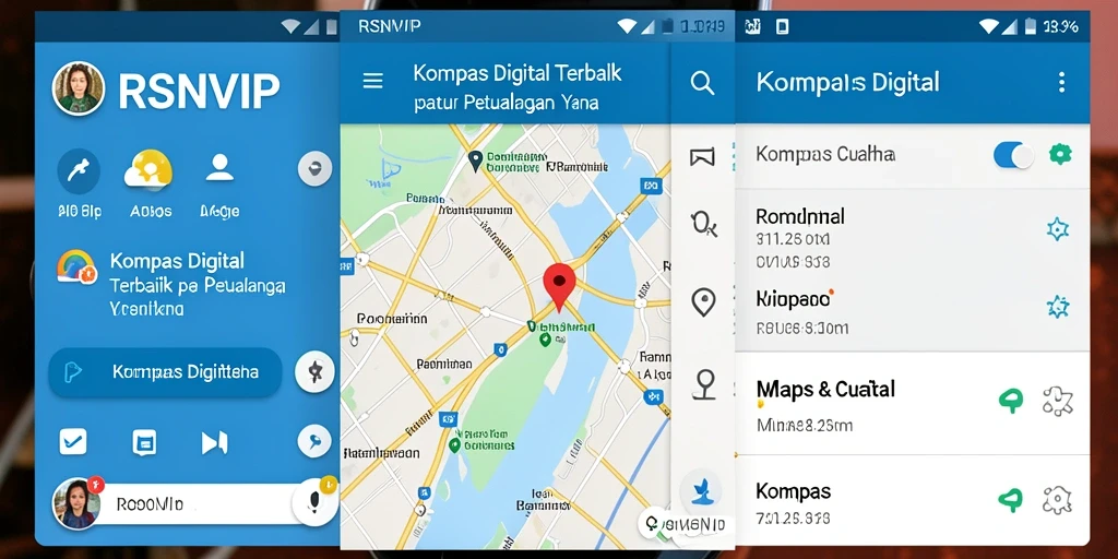 Tampilan antarmuka aplikasi Kompas Digital RSNVIP yang user-friendly.